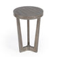 24" Gray Manufactured Wood Round End Table