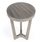 24" Gray Manufactured Wood Round End Table