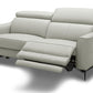 60" Gray And Black Top Grain Leather Power Reclining Love Seat