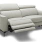 60" Gray And Black Top Grain Leather Power Reclining Love Seat