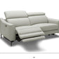 60" Gray And Black Top Grain Leather Power Reclining Love Seat