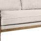 75" Ivory Linen Blend Sofa With Brown Legs