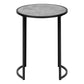 24" Black And Gray Round End Table