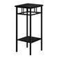 28" Black Square End Table With Shelf