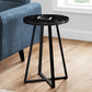 22" Black Round End Table