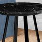 22" Black Round End Table