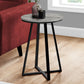 22" Black And Gray Round End Table