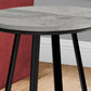 22" Black And Gray Round End Table