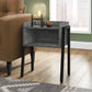 23" Black And Gray End Table With Shelf