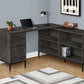 60" Gray and Black L Shape Computer Desk