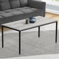 40" Grey And Black Rectangular Coffee Table