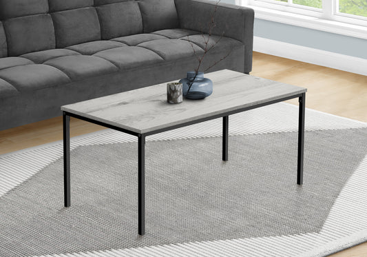 40" Grey And Black Rectangular Coffee Table