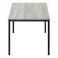 40" Grey And Black Rectangular Coffee Table