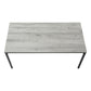 40" Grey And Black Rectangular Coffee Table