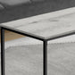 40" Grey And Black Rectangular Coffee Table