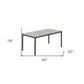 40" Grey And Black Rectangular Coffee Table