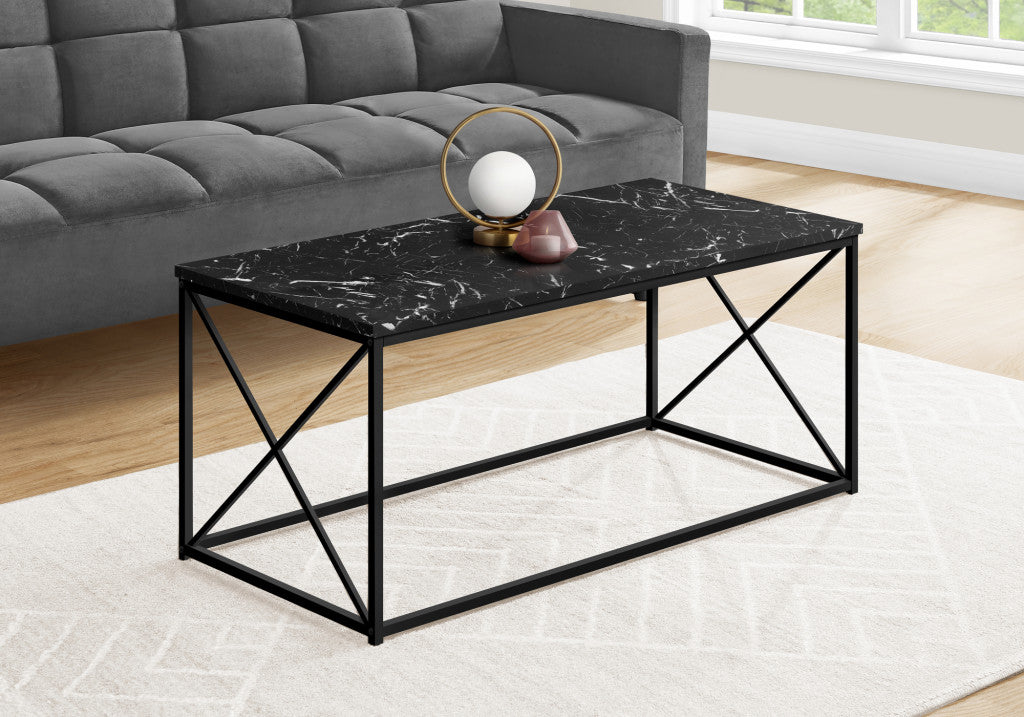 41" Black Rectangular Coffee Table