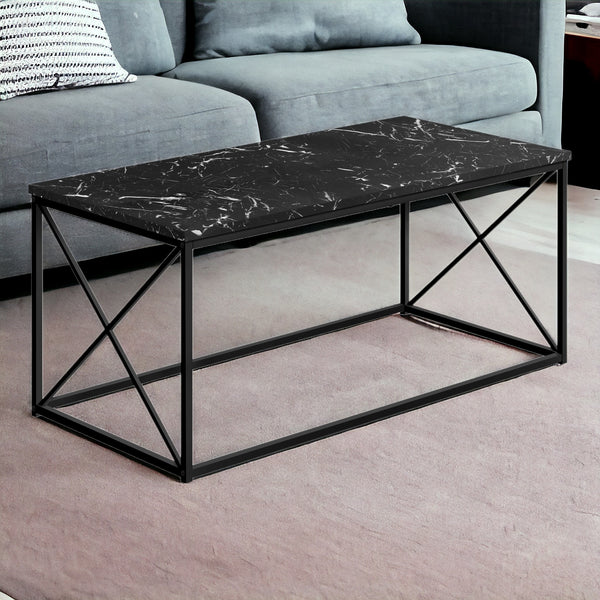 41 Black Rectangular Coffee Table