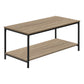 40" Dark Taupe And Black Rectangular Coffee Table