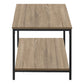 40" Dark Taupe And Black Rectangular Coffee Table