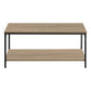 40" Dark Taupe And Black Rectangular Coffee Table