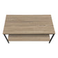 40" Dark Taupe And Black Rectangular Coffee Table