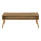 44" Walnut Rectangular Coffee Table With Drawer And Shelf