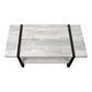 47" Grey And Black Rectangular Coffee Table With Shelf