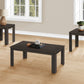 Set Of Three 44" Oak Rectangular Coffee Table