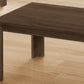 Set Of Three 44" Dark Brown Rectangular Coffee Table