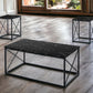 Set of Three 42" Black Metal Coffee Table