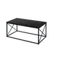 Set of Three 42" Black Metal Coffee Table