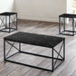 Set of Three 42" Black Metal Coffee Table