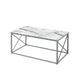 Set Of Three 42" White Rectangular Coffee Table