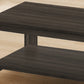 Set Of Three 42" Oak Rectangular Coffee Table With Three Shelves