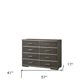 57" Gray Solid and Manufactured Wood Eight Drawer Double Dresser