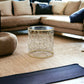 20" Gold And Clear Glass Round Nested Coffee Tables