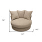 44" Sand Linen Solid Color Swivel Barrel Chair