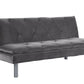 66" Gray Velvet Sleeper Sleeper Sofa With Silver Legs