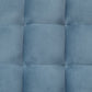 76" Teal Blue Velvet Sleeper Sofa With Wood Brown Legs