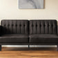 79" Dark Brown Velvet Sleeper Sofa With Black Legs