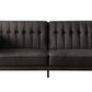 79" Dark Brown Velvet Sleeper Sofa With Black Legs