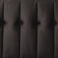 79" Dark Brown Velvet Sleeper Sofa With Black Legs