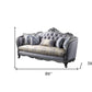 89" Platinum Imitation Silk Damask Sofa And Toss Pillows