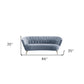 84" Light Gray Velvet Sofa With Gold Legs