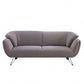 78" Gray Linen Sofa With Black Legs