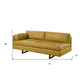 74" Mustard Top Grain Leather Sofa With Black Legs