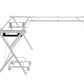62" Clear and White Glass L Shape Computer Desk
