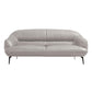 66" Gray And Black Leather Loveseat