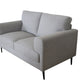 61" Light Gray And Black Linen Loveseat